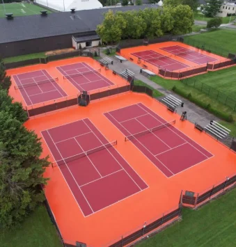 Sơn sân tennis 6 lớp sơn có hạt cao su Deco US OPEN 