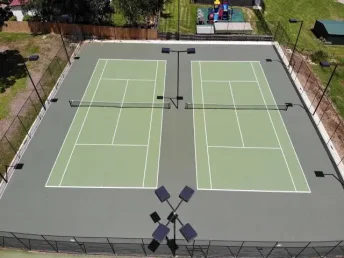 Thi công sân tennis chuẩn trên nền bê tông