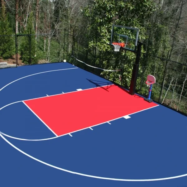 Sơn sân bóng rổ 7 lớp DecoTurf USA trên nền bê tông mới