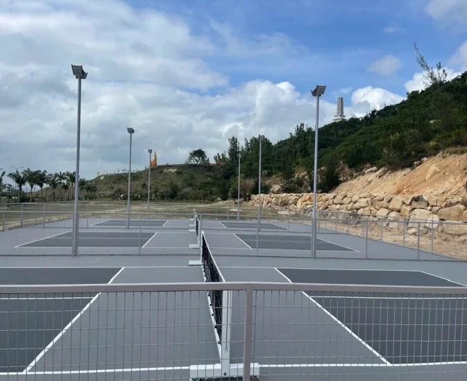 Thi công sân pickleball ngoài trời tại Gia Lai