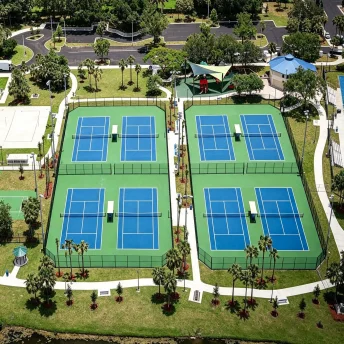 Sơn sân tennis 6 lớp TopSports hạt cao su lớn 1mm