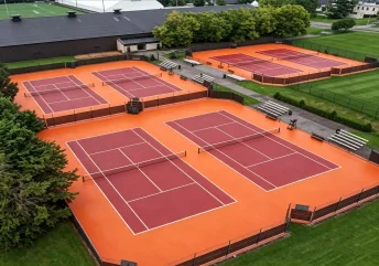 Sơn sân tennis 6 lớp sơn có hạt cao su Deco US OPEN 