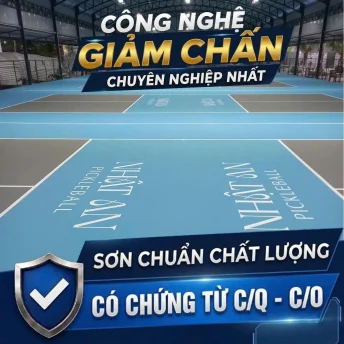 Sơn Cụm Sân Pickleball Chuẩn tại Bình Dương